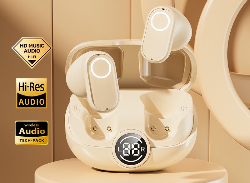 AeroBuds 2025 | Semi-In-Ear Wireless Earbuds with Long Battery & Touch Control