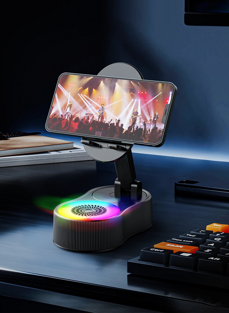 PowerDock Speaker Stand | 3-in-1 Phone Holder, Speaker & Power Bank